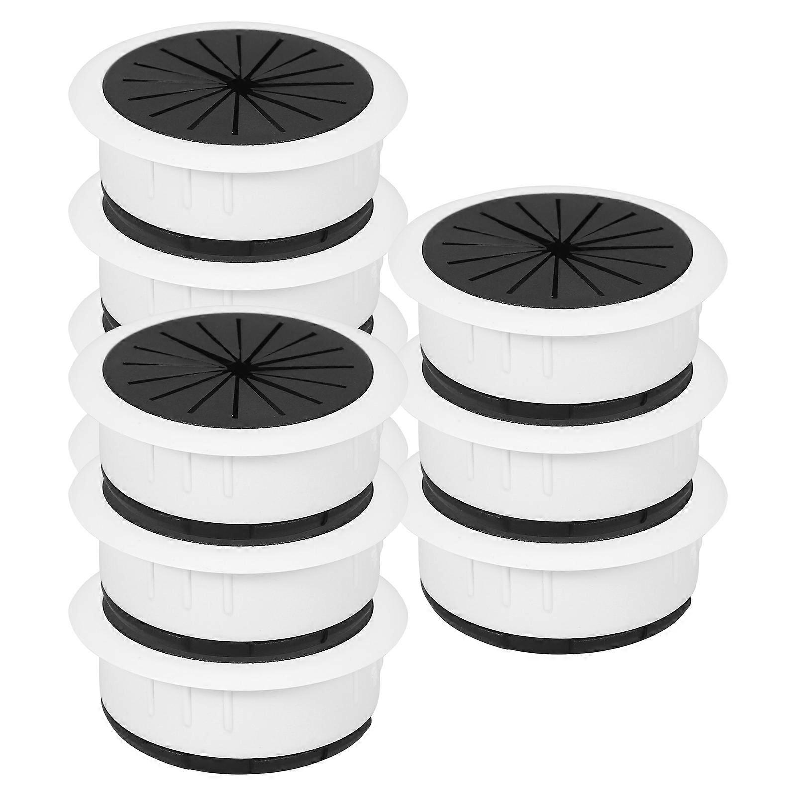 Wire Cable Grommet Hole Covers 10Pcs Round Plugs For Efficient Organization In Office And Home Workspaces Made Of Durable ABS