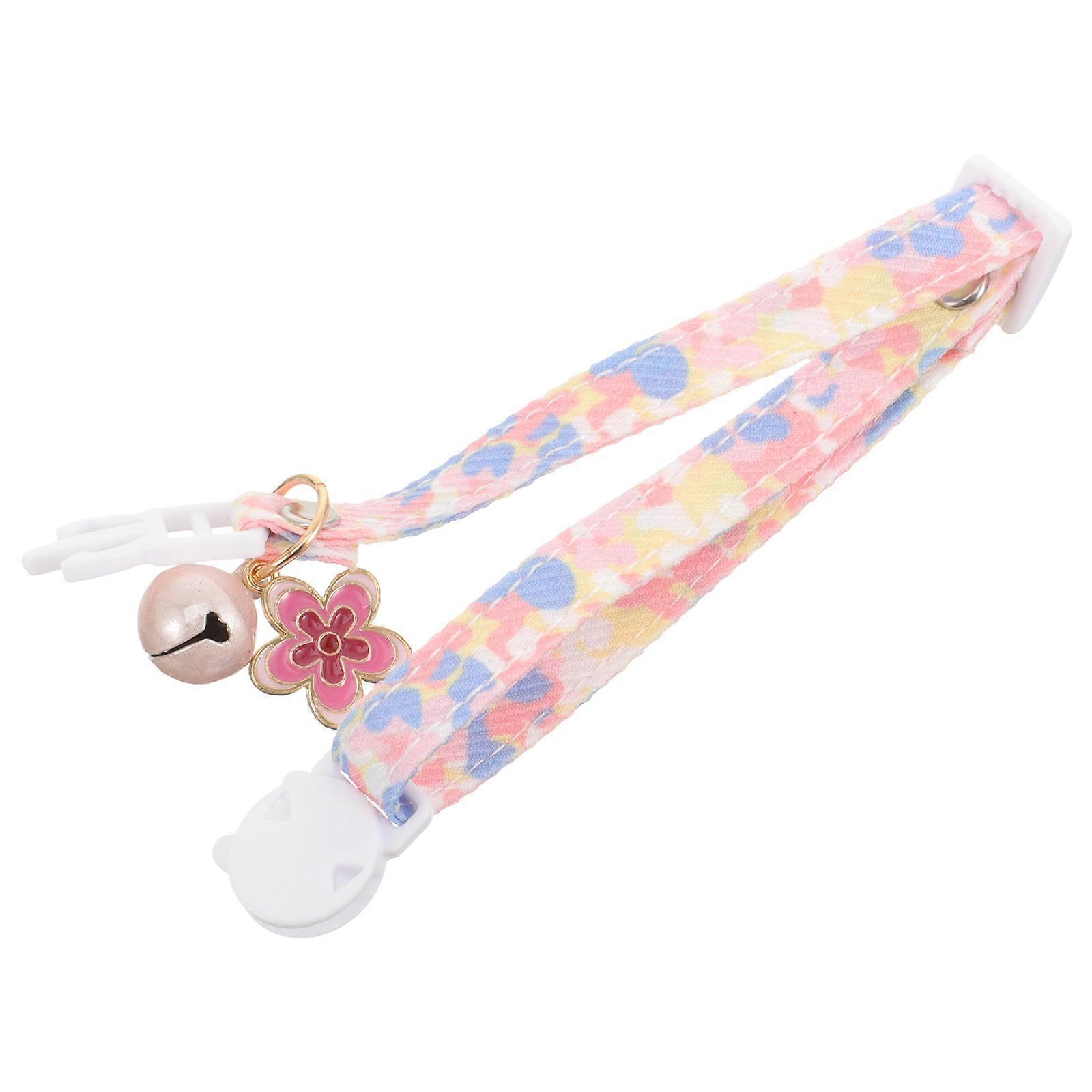 Cat Collar with Bell Attachment, Breathable Fabric and Convenient Safety Lock Mechanism