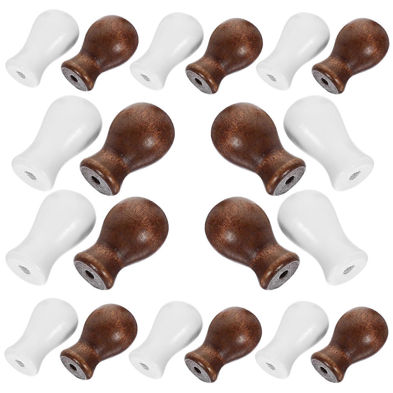 Curtain Pulls Wooden Cord Knobs For Window Blinds Simple Style Synthetic Material 3x2cm Blind Pull 24Pcs