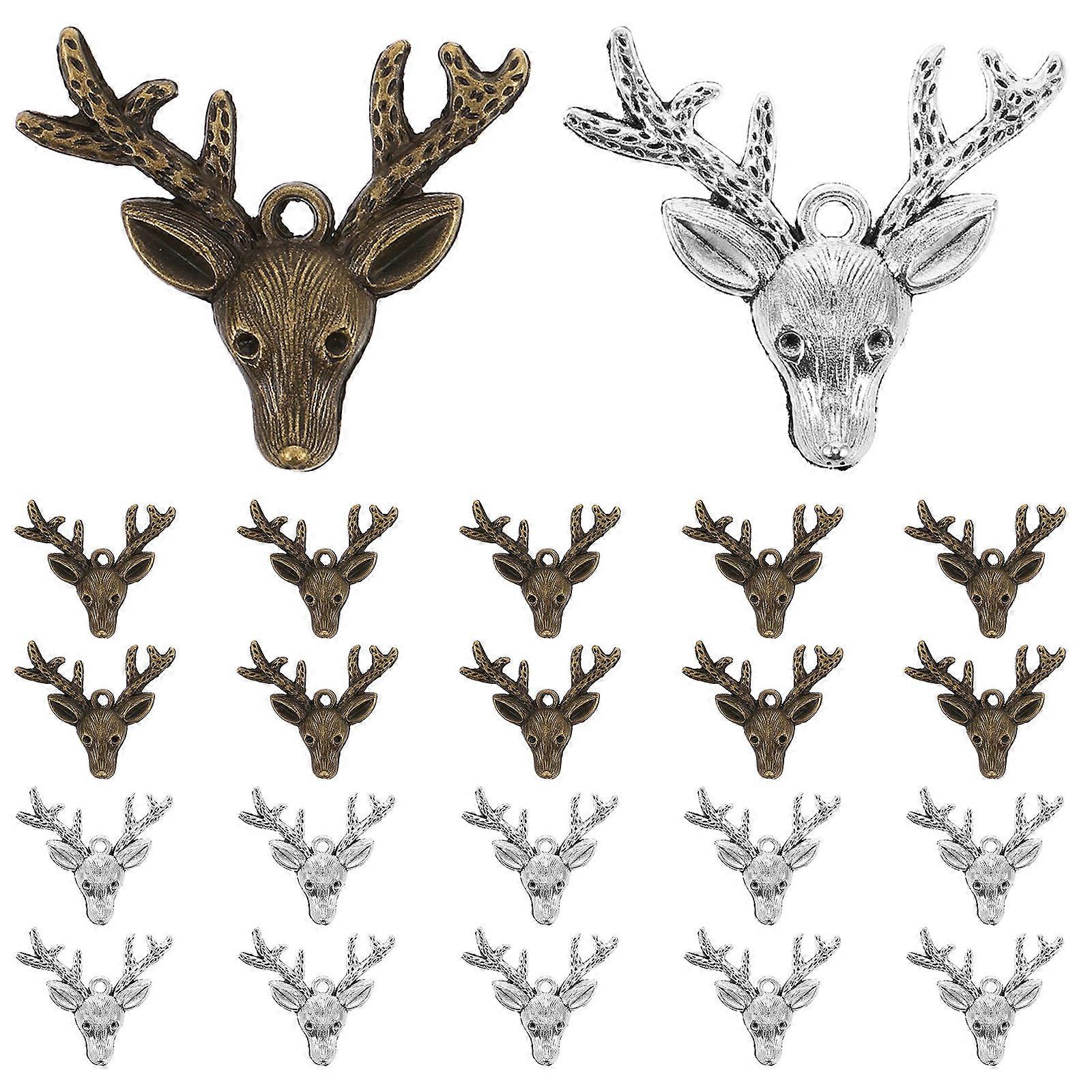 Alloy Pendant Charm Set with 20 Lovely Deer Charms for Jewelry Making and Decoration