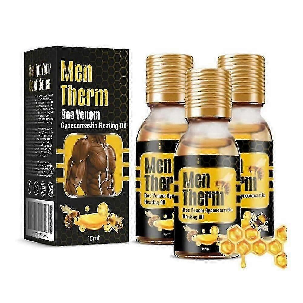 1-3Pcs Mentherm Bee Venom Gynecomastia Heating Oil, Men Therm Bee Venom, for Chest high quality