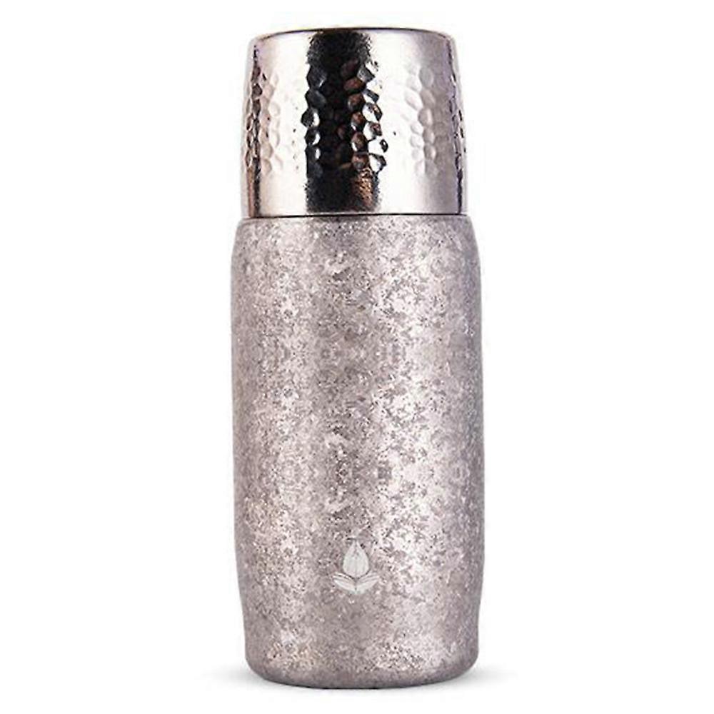 DONGHUIYUAN HA-101 350ml Pure Titanium Insulated Water Bottle for Outdoor Home Tea Cup with Temperature Display (BPA Free, No FDA) Silver