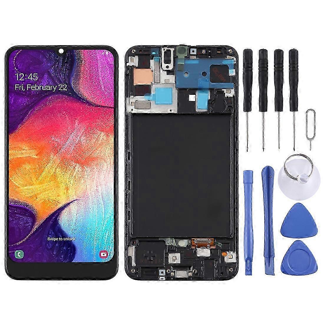 Remplacement de l’écran LCD du Samsung Galaxy A50 TFT avec cadre noir sans prise en charge des empreintes digitales