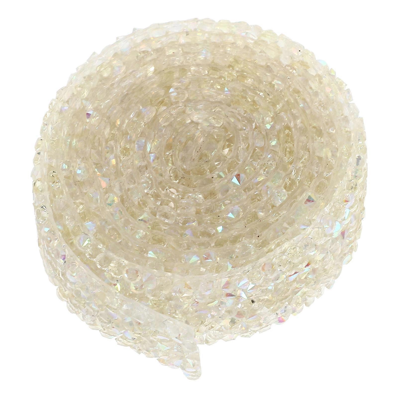 Rhinestone Adhesive Strips 1 Pack High Temperature Resistant Resin Ribbon for Crafting and DIY Gift Ideas in Beige Color with Cuttable Feature