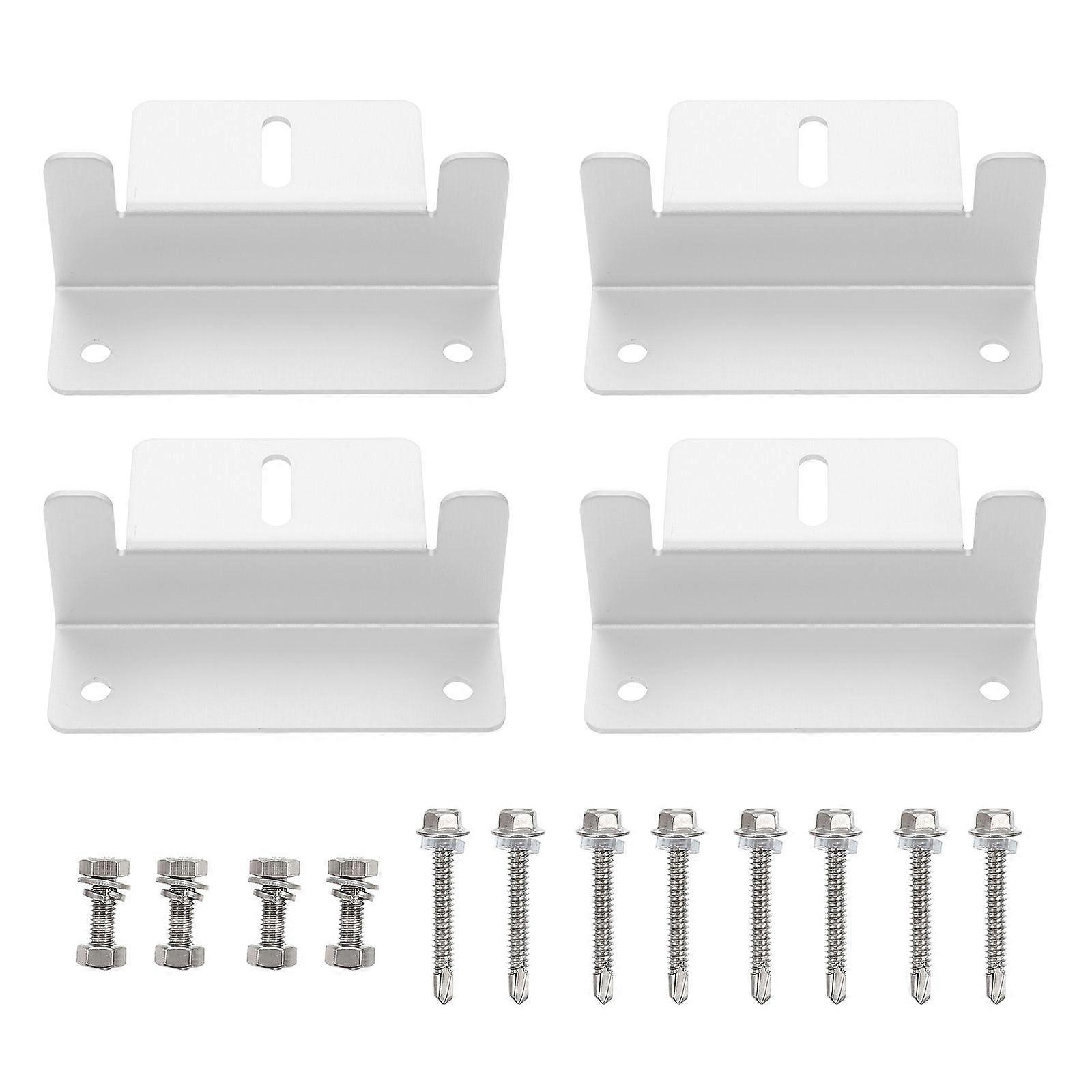 Rigid Z Shape Solar Panel Mounting Brackets for Installation on RVs and Roofs in Durable Aluminum Alloy 4 Sets