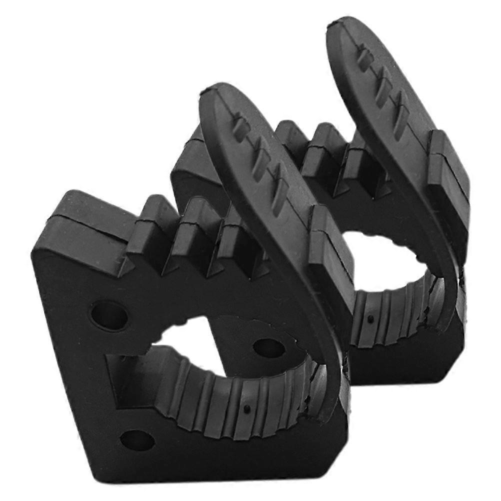 2pcs Quick Release Rubber Clamps for ATV, Black Pole Clips