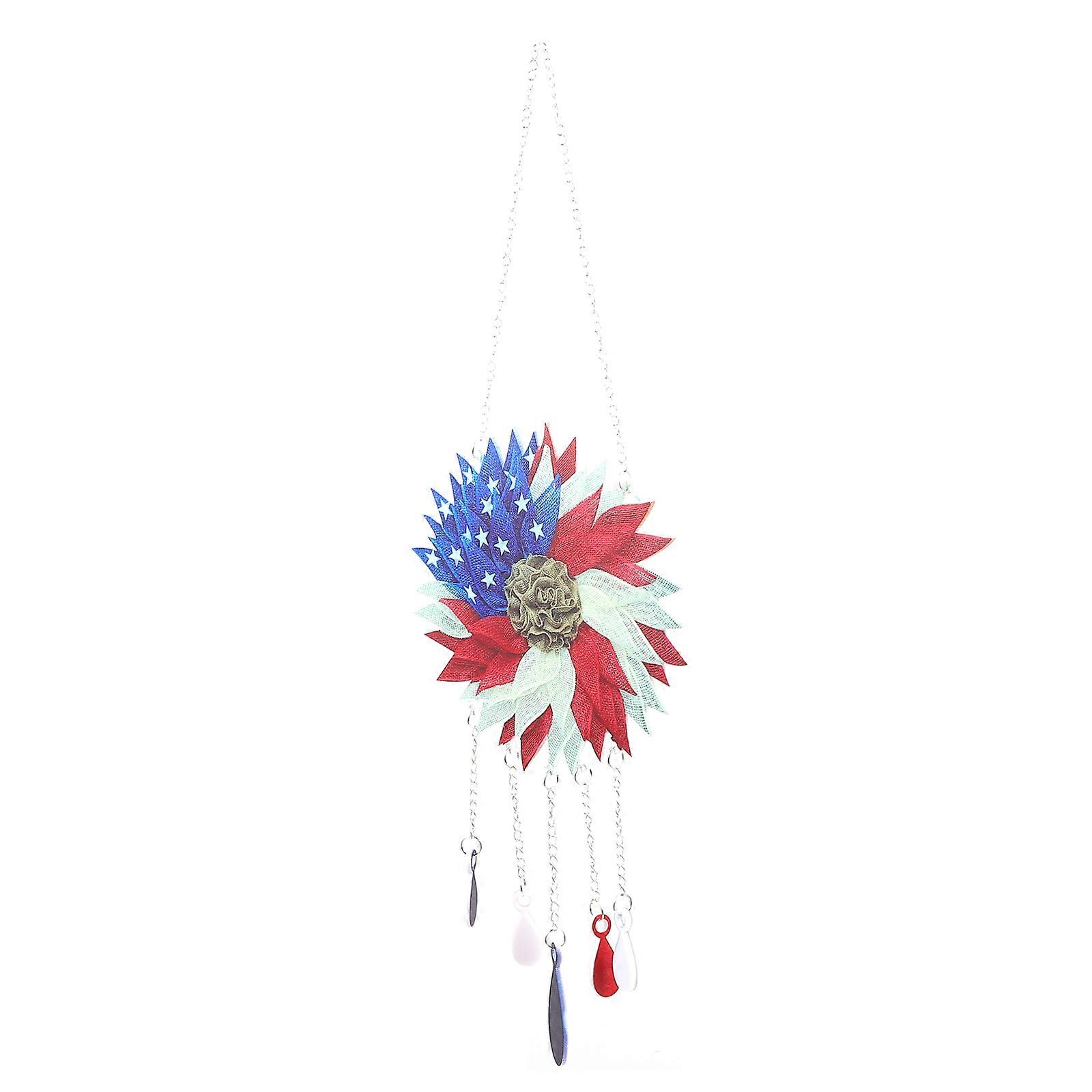 Patriotic Wind Chime Decor Made of Acrylic for United States Independence Day Multi Color