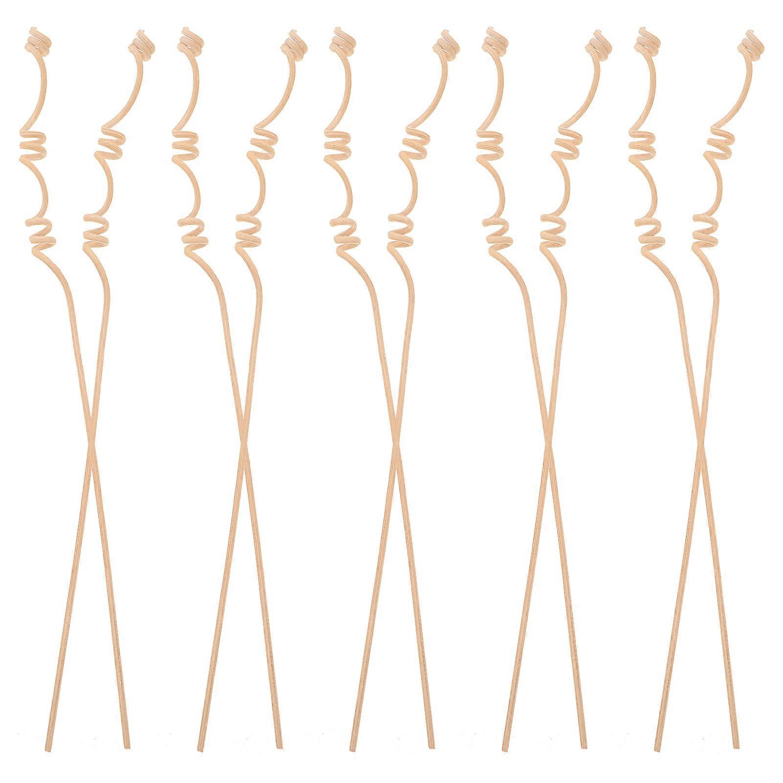 20pcs Multi Spiral Head Rattan Sticks for Essential Oil Diffusers – Natural Aroma Reed Diffusers for Home, Office, Bathroom, Wedding – Quick