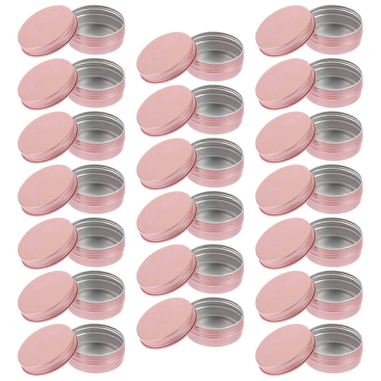 Rose Gold Aluminum Boxes with Spiral Lids for Travel and Home Use Practical and Durable 20 pcs