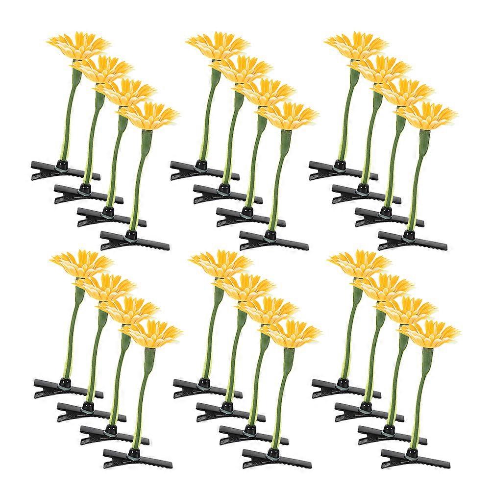 Girls Flower Hair Barrettes For Everyday Wear Multi Color Decorative 30Pcs