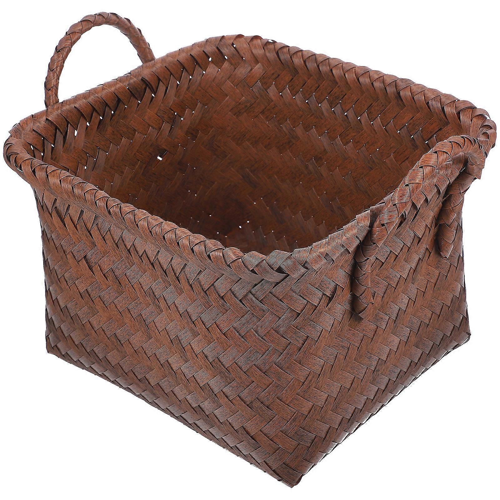 Woven Basket for Daily Necessities Imitation Rattan Tabletop Storage 1 Set