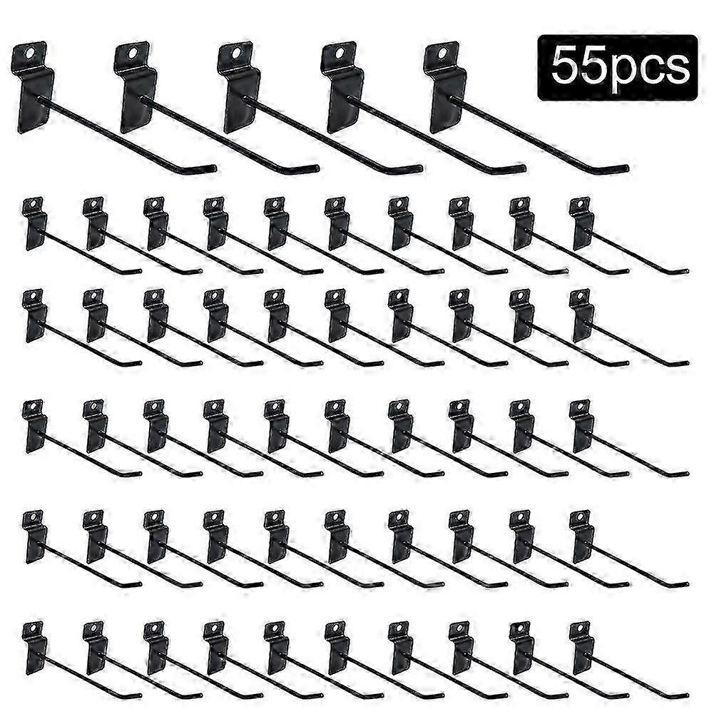 55pcs Shelving Slatwall Hook Retail Display Garage Shop Pegboard Holder Hanger