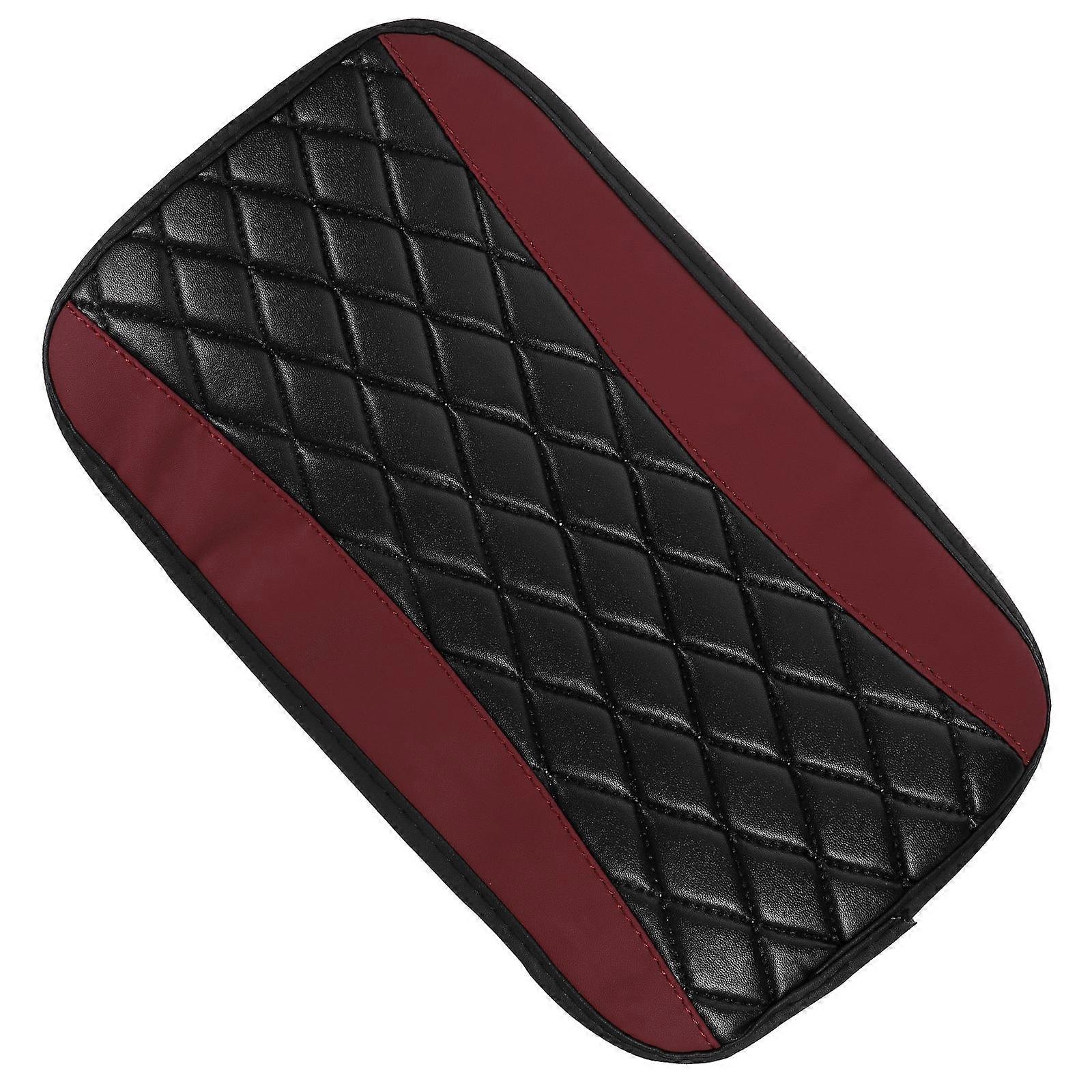 Brown PU Armrest Protector Cover For Car Interior Accessory 1Pack