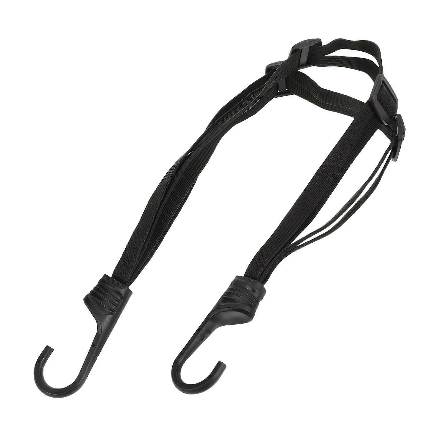 Elastic rope, tiedown rope, motorcycle helmet strap with hook, bungee cord, black.