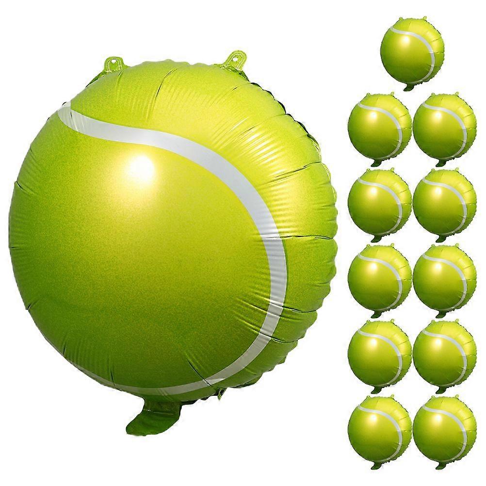 12pcsテニスボールバルーンテニスバルーンテニステーマ誕生日パーティー用品テニススポーツ
