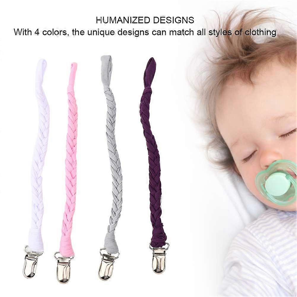 DIY الحلمة كليب سلسلة مصاصة الرضع المقود الوردي رمادي الأرجواني الأبيض