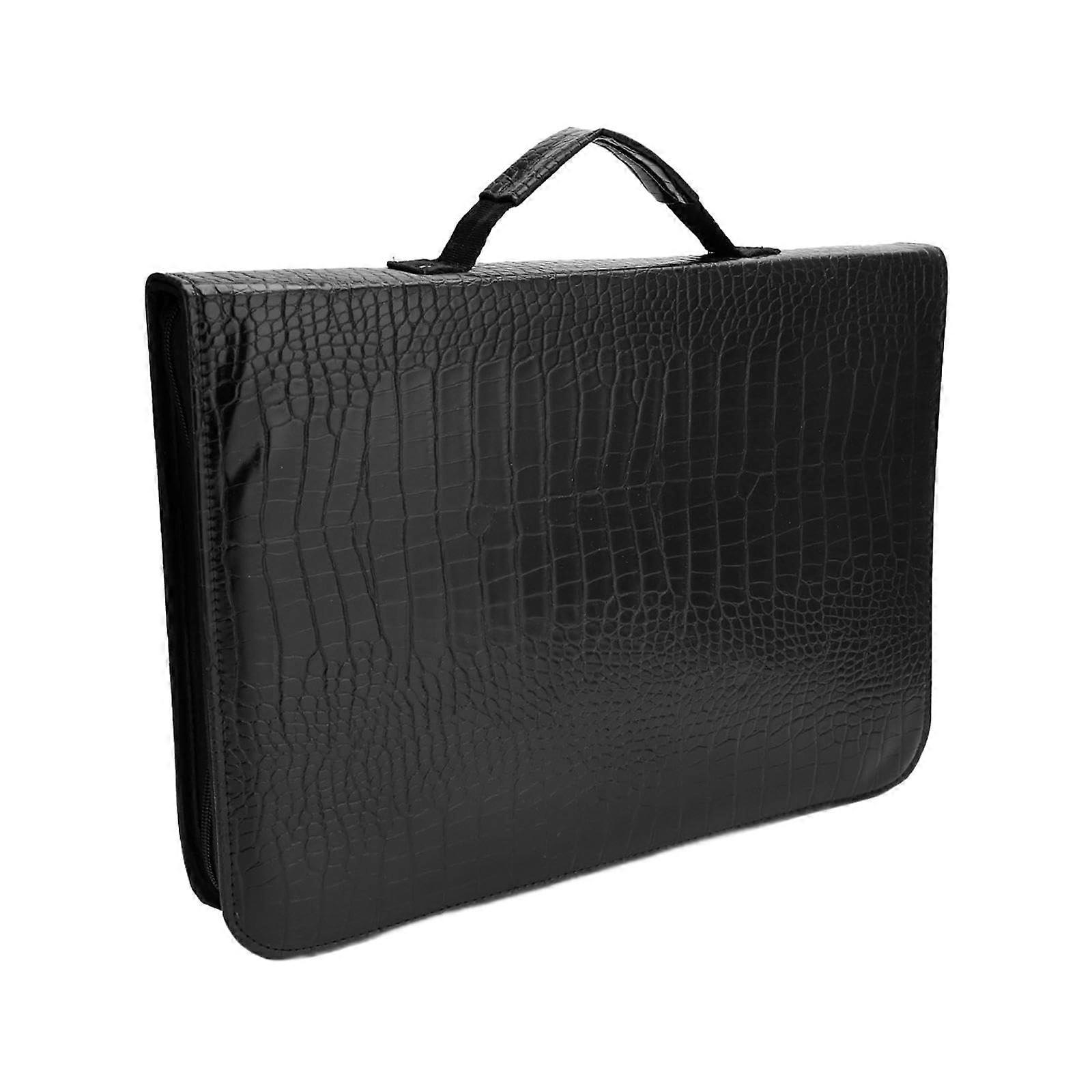 Haircutting Scissors Storage Case Barber Scissors Bag Leather Portable Handle Hair Scissors Bag for Salon Traveling Home Ref: 8783