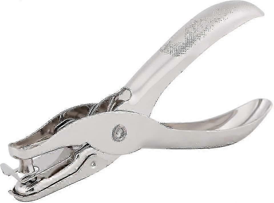 Heavy Duty Single Hole Punch for Paper Craft, Scrapbooking & Office Use - Silver (1 Piece)