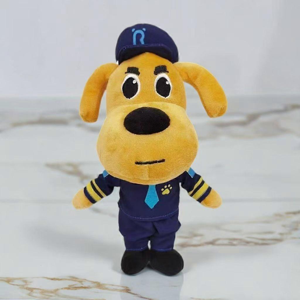 Doberman Labrador Butterfly Sheriff Plush Toy - Pink 24cm/Brown 30cm/Gray 30cm - Ultra Soft Stuffed Animal
