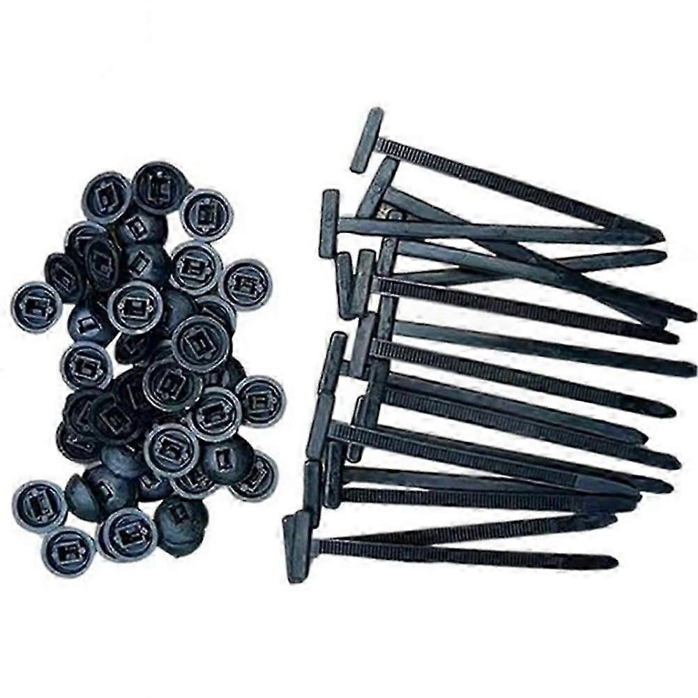 車の配線用セルフロック式結束バンド - 20-100個の頑丈なナイロンケーブルタイ