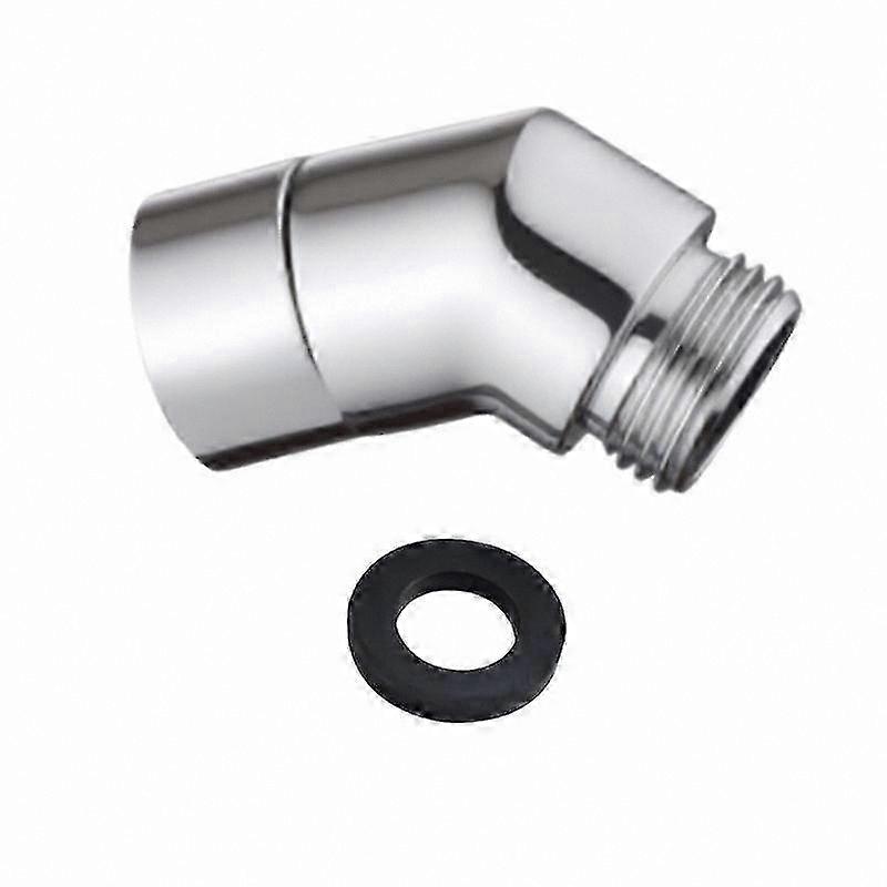 Adjustable 135-Degree Handheld Shower Adapter with Rotating Elbow Connector for Flexible Bathing Solutions