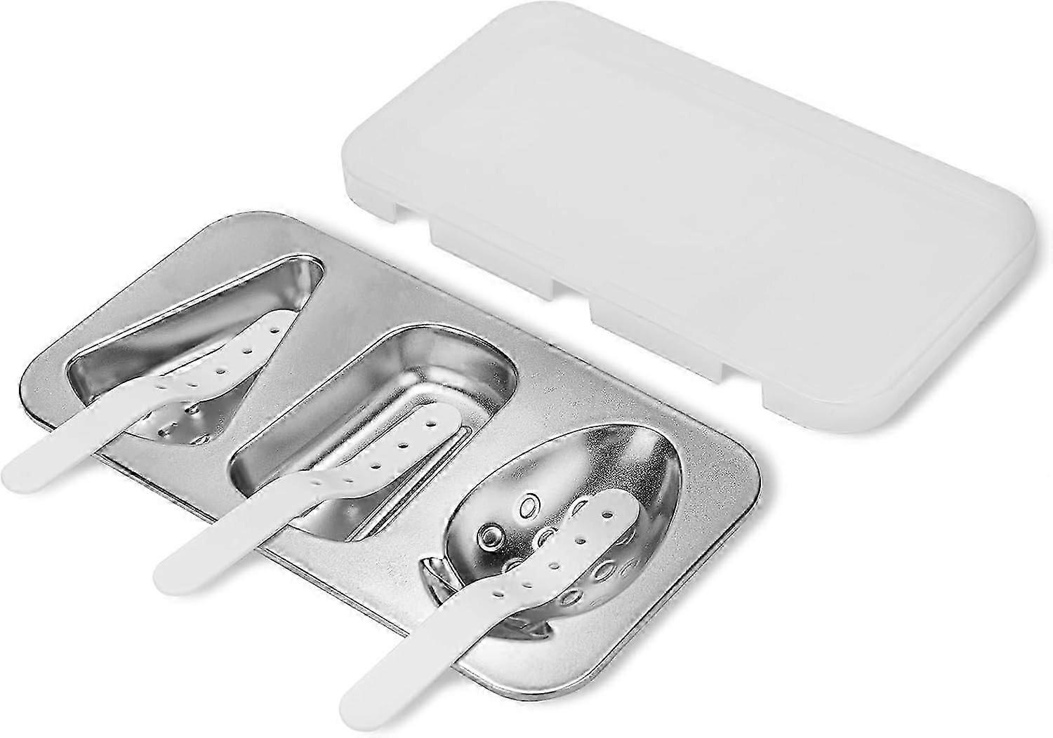 Stainless Steel Popsicle Molds for Kids, Homemade Ice Cream Molds Set, Reusable Ice Pop Maker