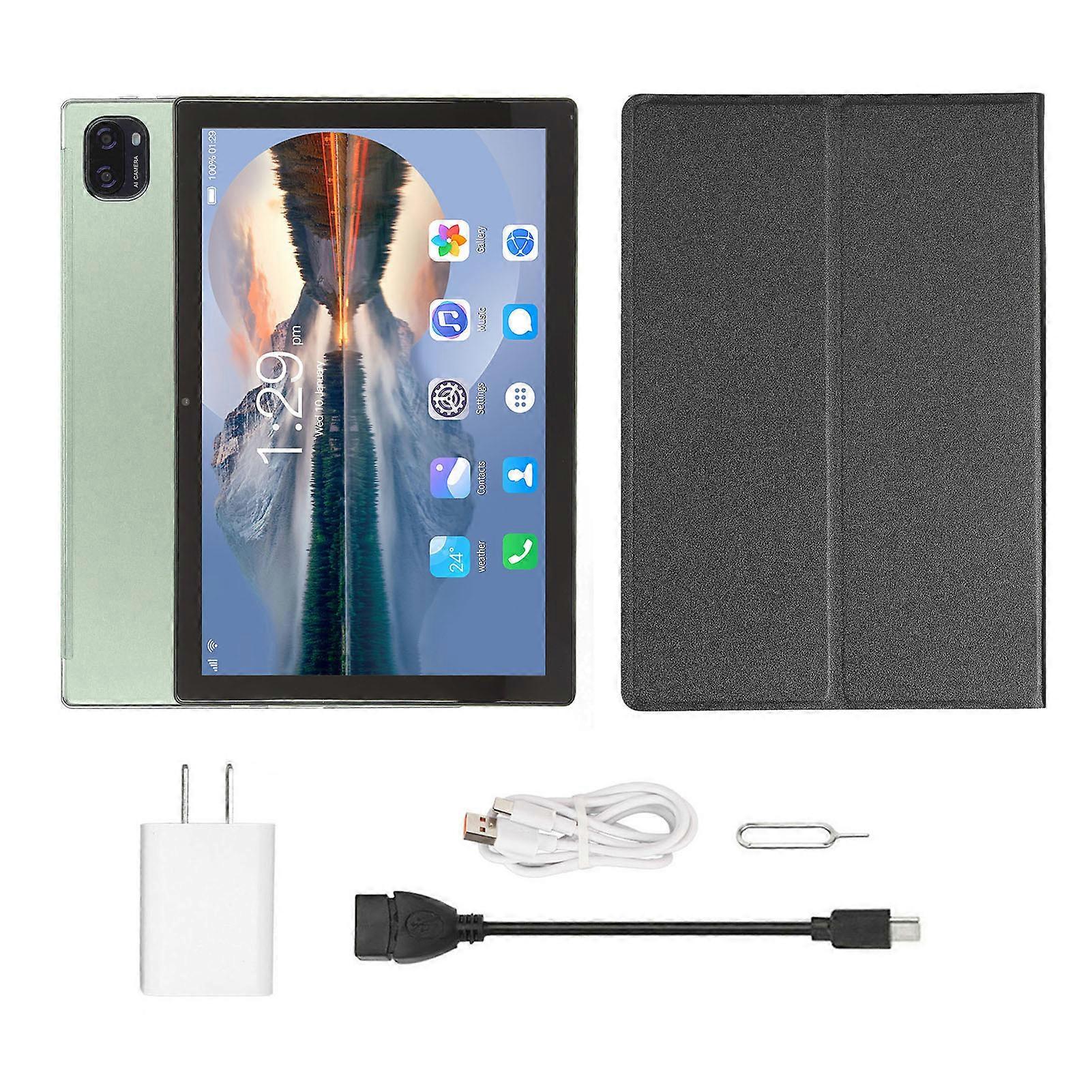 10.1 Inch Tablet 8GB RAM 256GB ROM Octa Core Dual Camera 4G LTE 5G WiFi with Case US Plug