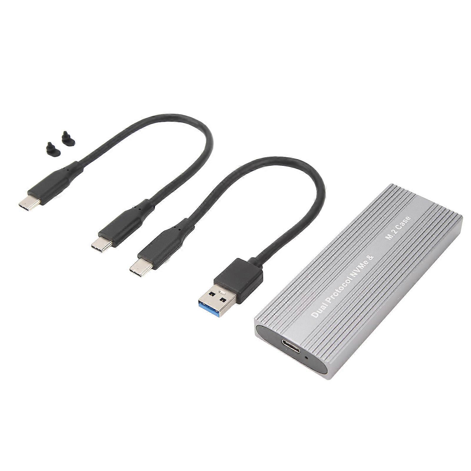 M.2 NVMe PCIe SATA SSD Enclosure Type C 10Gbps UASP Tool-Free for 2230 2242 Drives