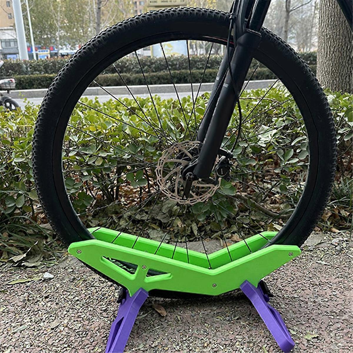 Bicycle Stand Universal Floor Bicycle Stands Adjustable Wheelie Bike Display Shelf for Indoor Outdoor Black