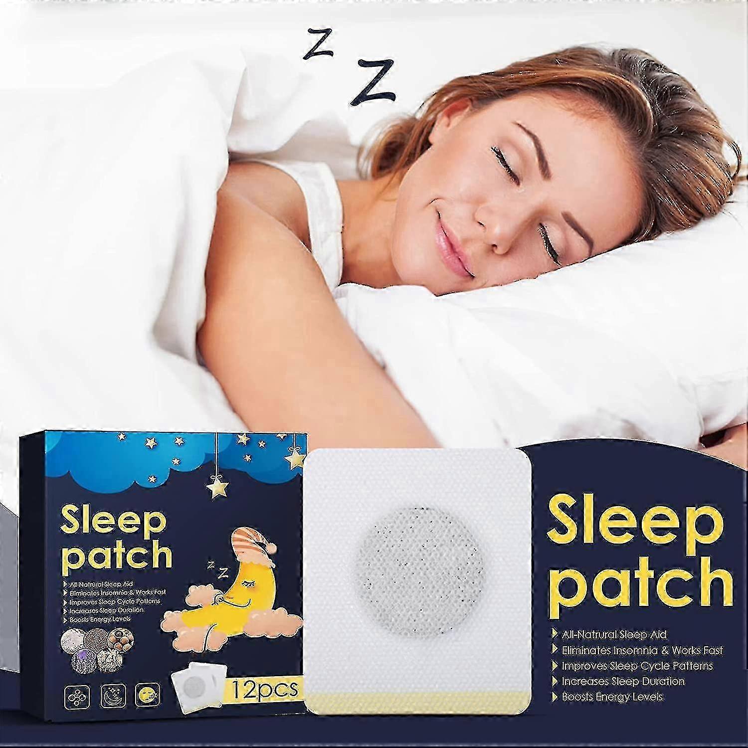 12 stk søvn patcher, søvn hjelpemidler for voksne, sove Patch å forbedre søvnkvaliteten, Sleep Helper Natural Sleep Sticker