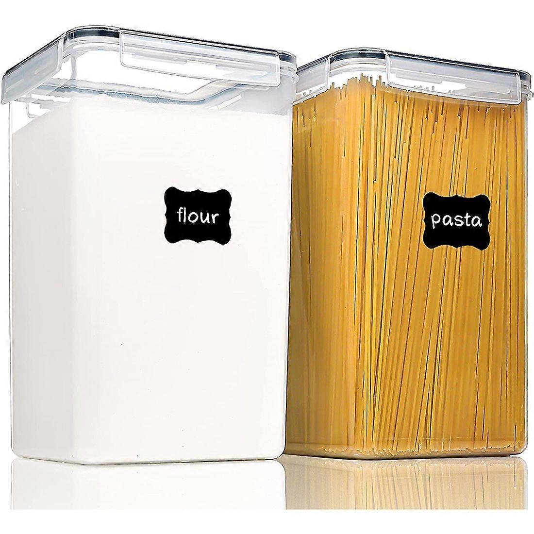 2PCS Food Storage Containers with Airtight 6.5L, for Flour, Sugar, Baking Supply and Dry Food Stora