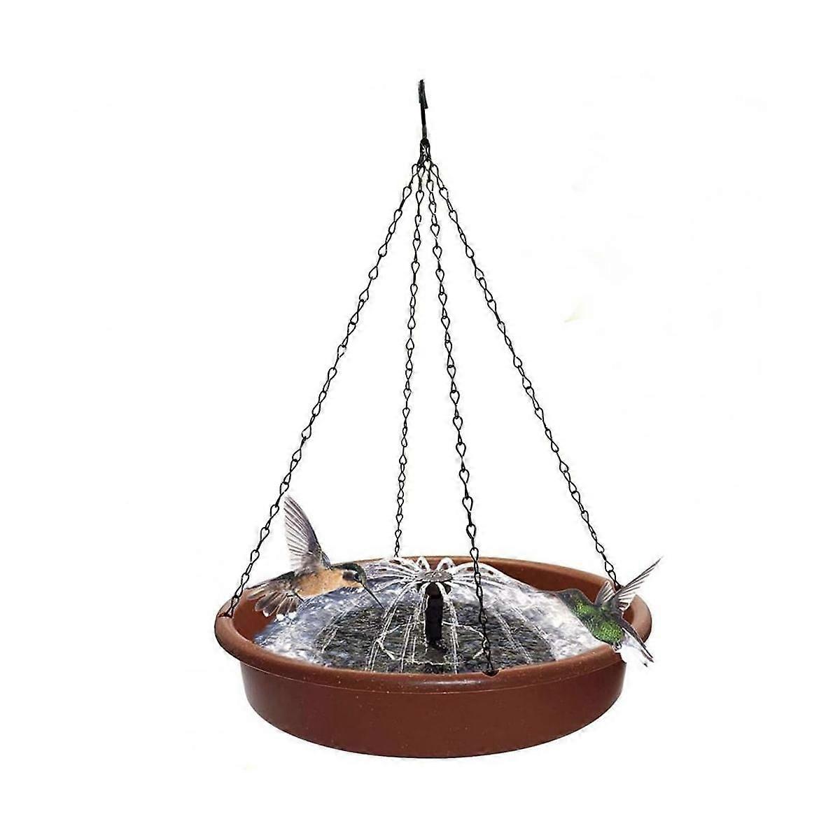 Water Feeder Hangable Sturdy Bird Solar Sprinkler Pedestal Bird Bath Fountain with Pump