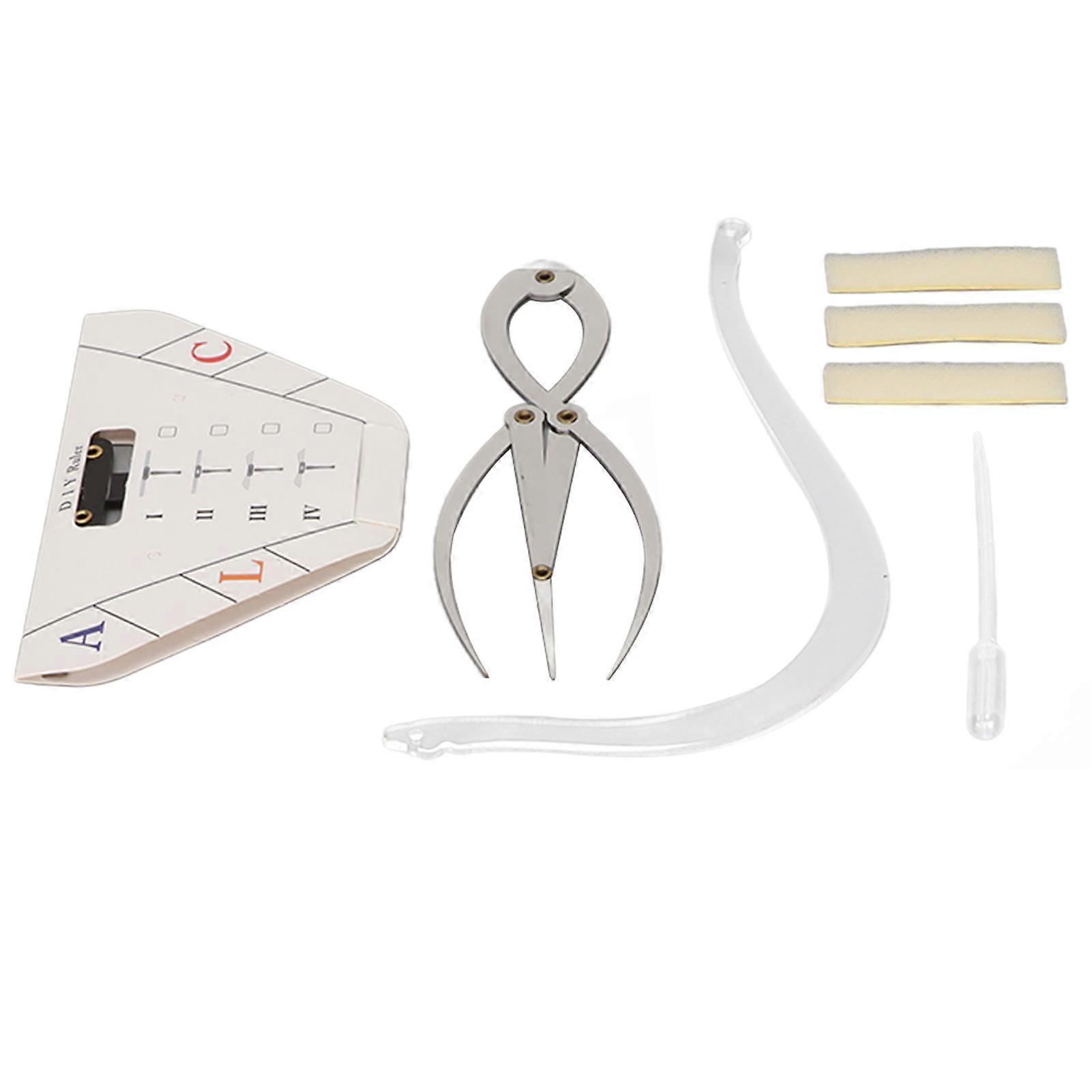 Eyebrow Tattoo Ruler Set 185x110mm PP Microblading Tool Accessory