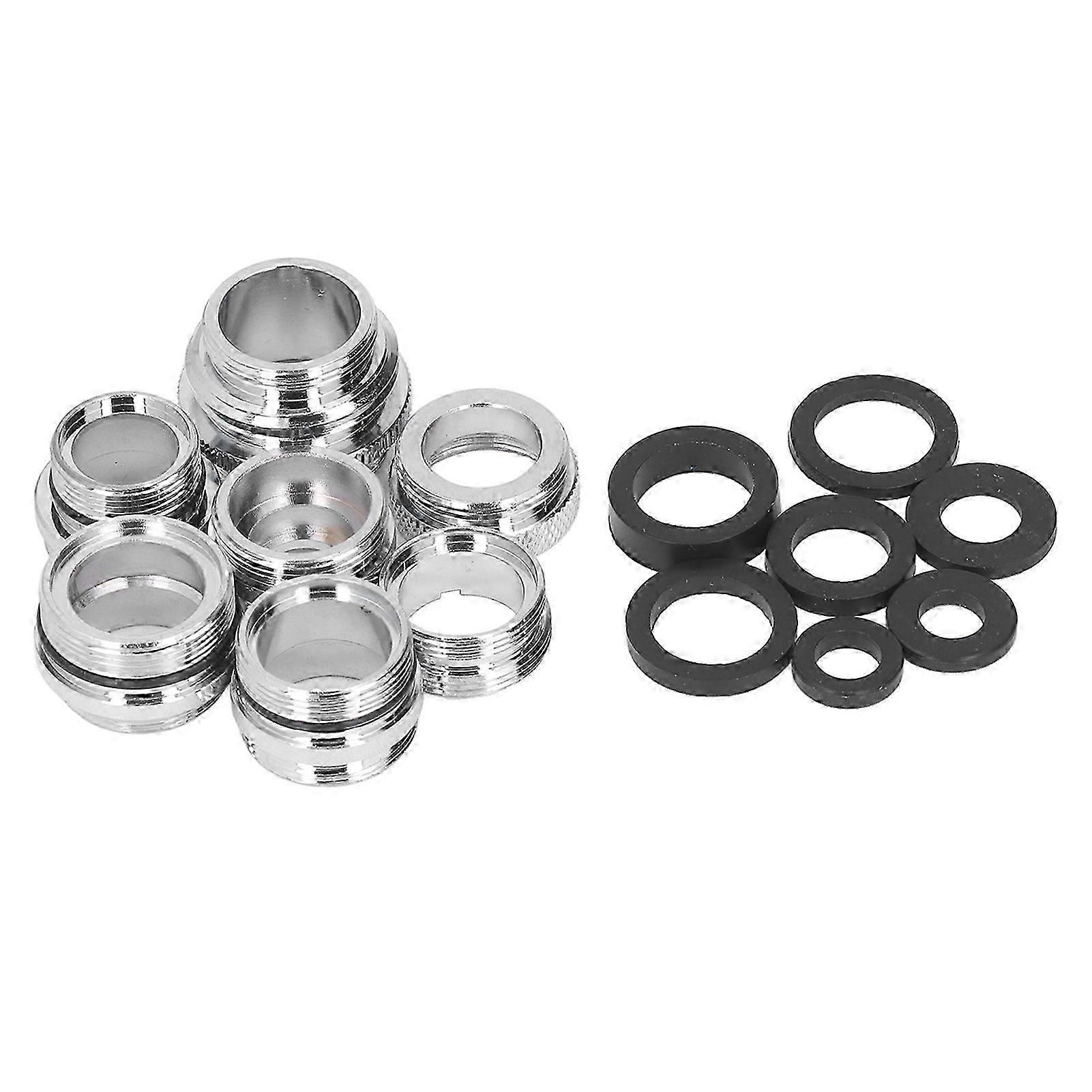 7pcs/set Female Faucet Adapter Kit With Gasket Aerator Adapter Set For Garden Hose Kitchen Sink