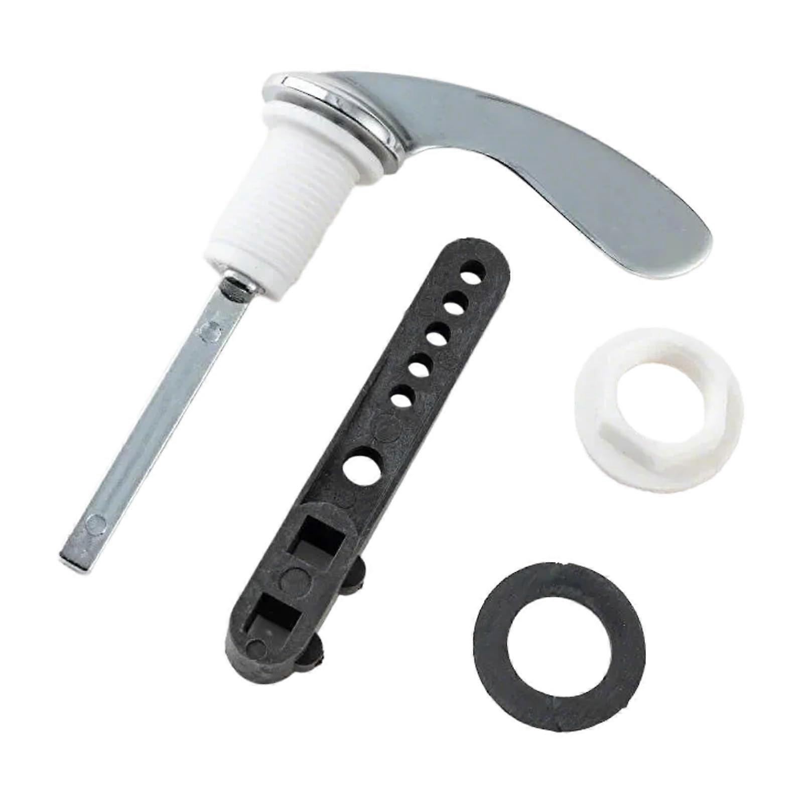 WC Tank Flush Lever Zinc Alloy White Replacement Handles Durable Universal Toilet Flushing Lever
