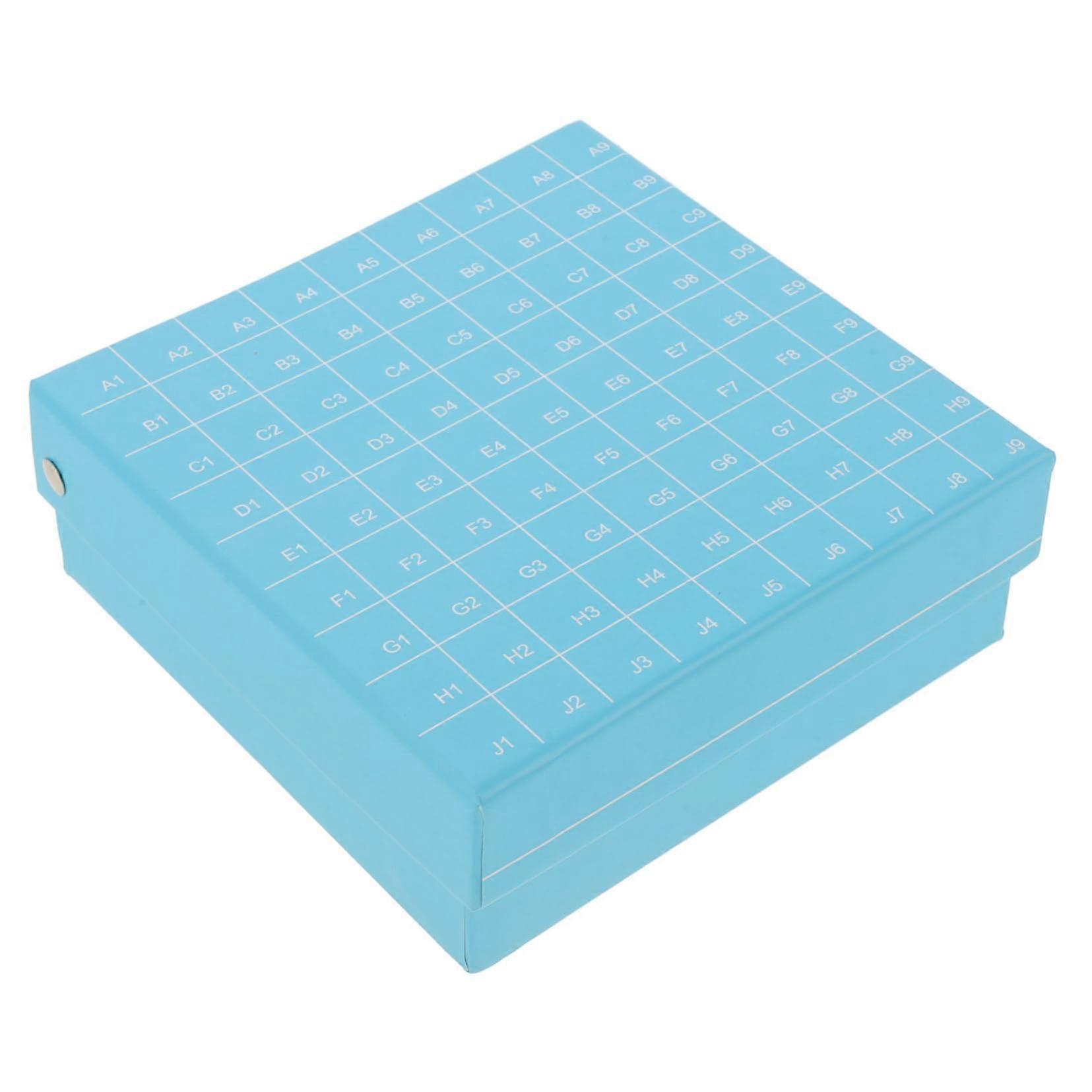 81grid Tube Storage Box For Freezer Microcentrifuge Tubes Sturdy Paper Construction For Lab Organization