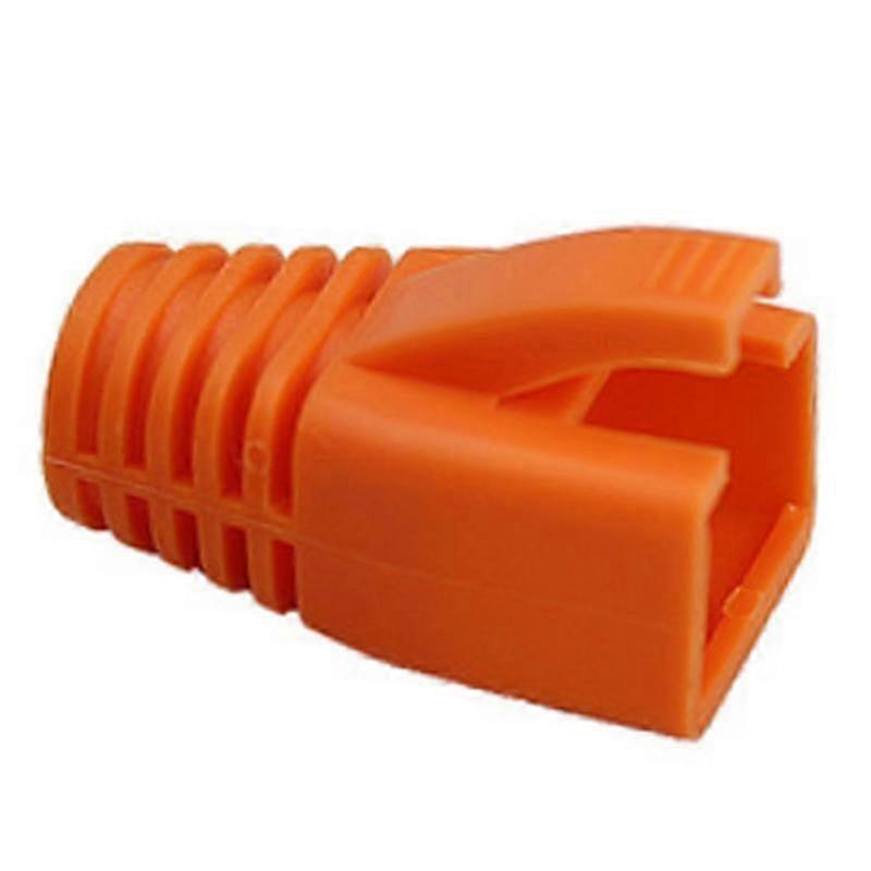 RJ45 Cat 7 & Cat 6A Network Ethernet Cable Connectors: Protected R Boots, Sheath Color OD