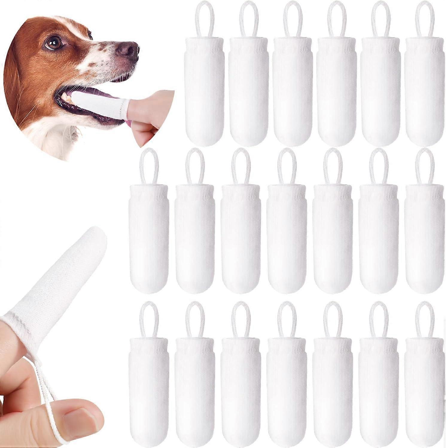 20 Pcs Fingerbrush for Dogs Finger Toothbrush Pet Dental Finger Brush
