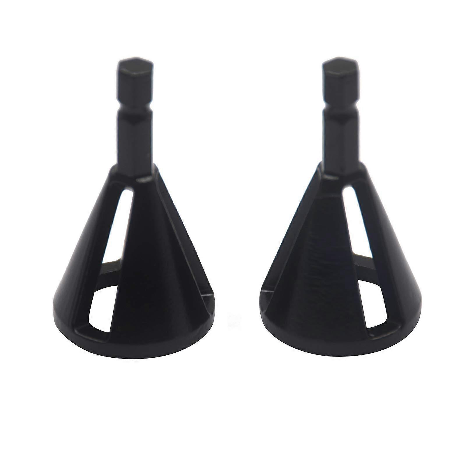 Deburring External Chamfer Tool 2Piece Drill Bit Set With Quick Release Hex Shank Black