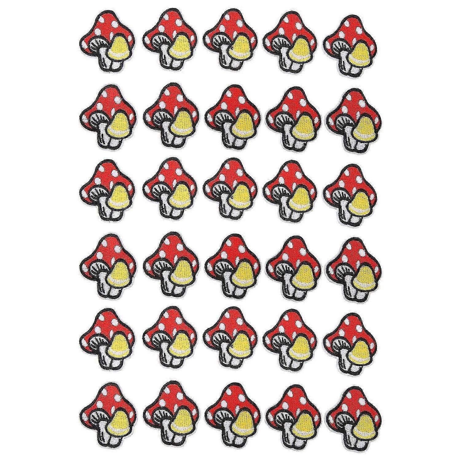 2025 Latest Model 30PCS Mushroom Iron On Patch Unique DIY Embroidered
