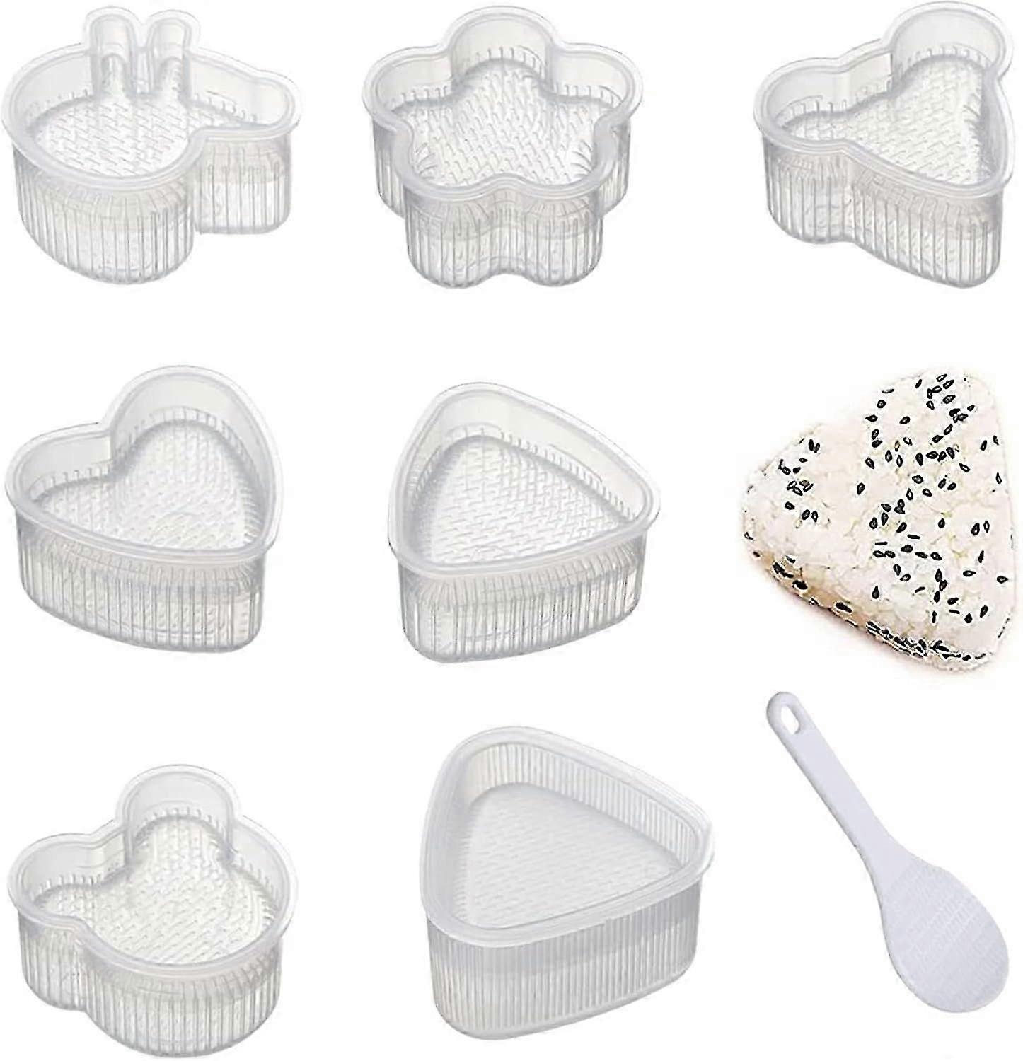 Sushi Mold Set - 8 Pieces Sushi Maker Kit, Onigiri Rice Ball Triangle Sushi Mold