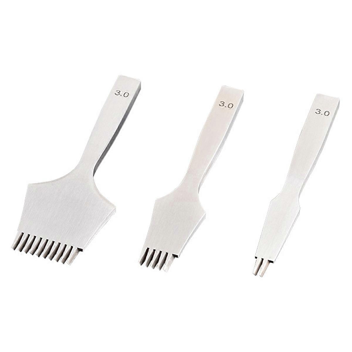 French Style Leather Chisel Polished Die-Steel Chisel Punching Tool Kits for Leather Working 3mm