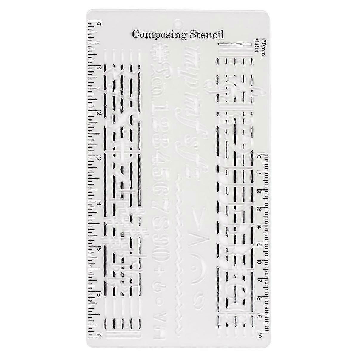 2025 Music Composition Stencil: Notes & Symbols Ruler, Song Writer's Accessory