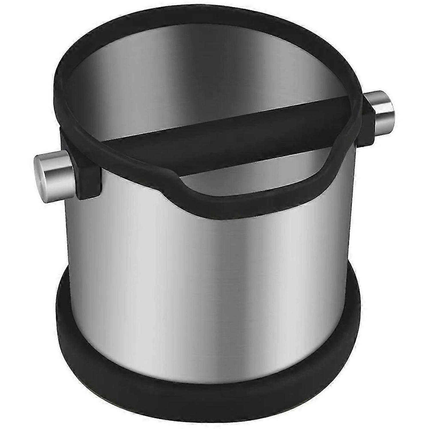 Espresso Knock Box Shock-Absorbing and Style Knock Box with Detachable Knock Bar and Non-Slip Base