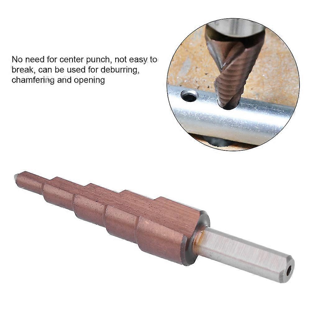 Step Drill Bit 4-12mm 5 Steps HSS Cobalt M35 Triangular Shank
