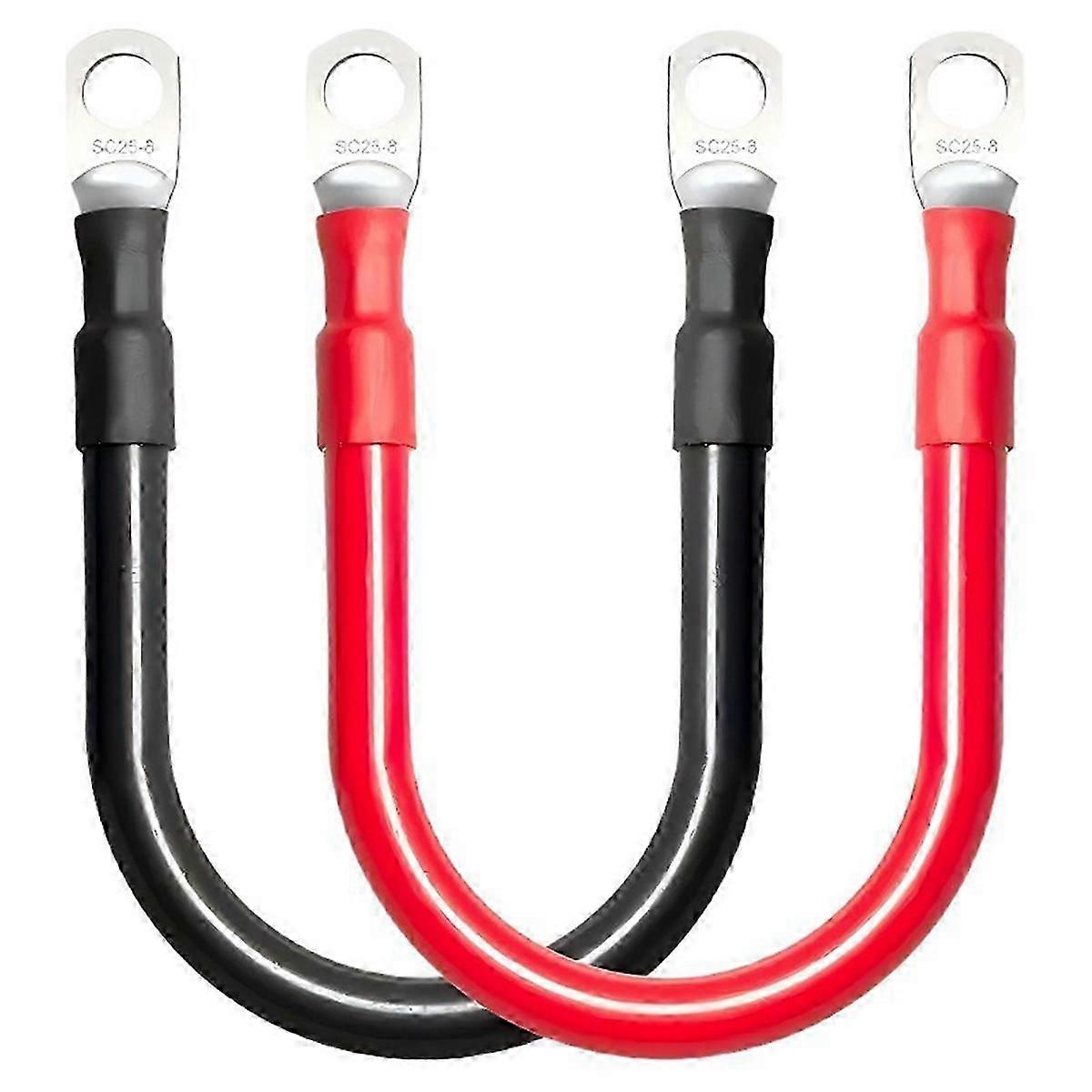 Positive and Negative Battery Inverter Cable Set with Terminals 600V 6AWG Car Battery Connection Li