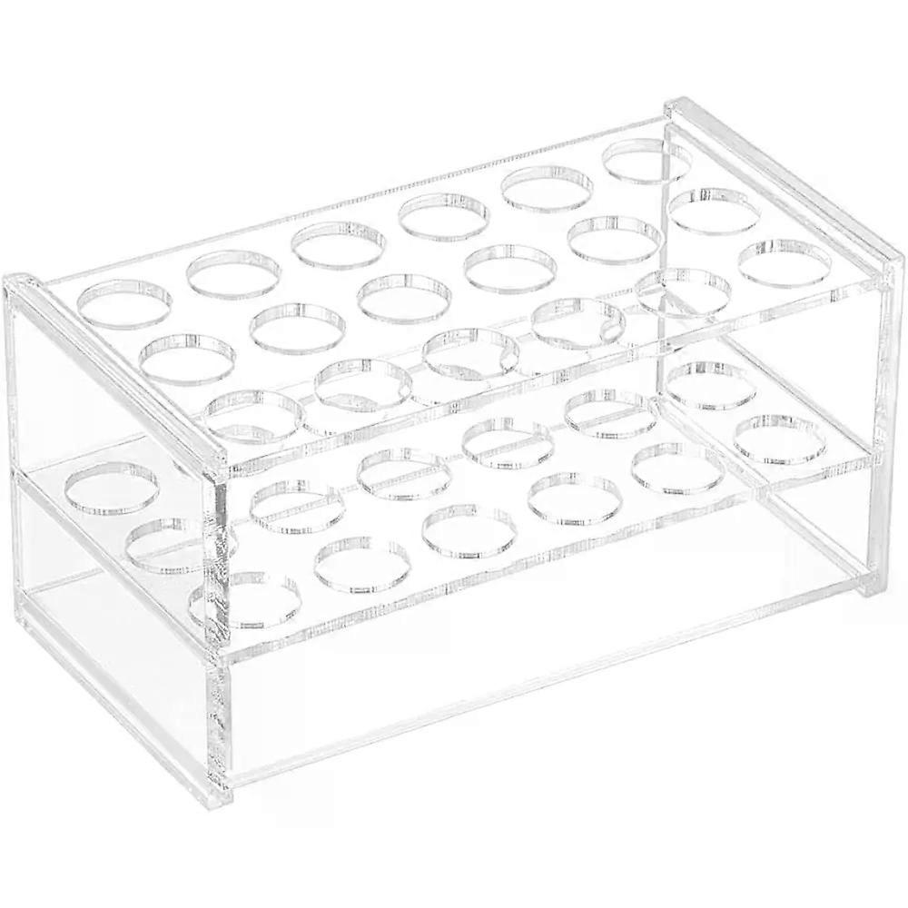18 Sockets Acrylic Clear Test Tube Rack Transparent Acrylic Test Holder Rack Centrifuge Tube Holder Labortory Display Stands Lab