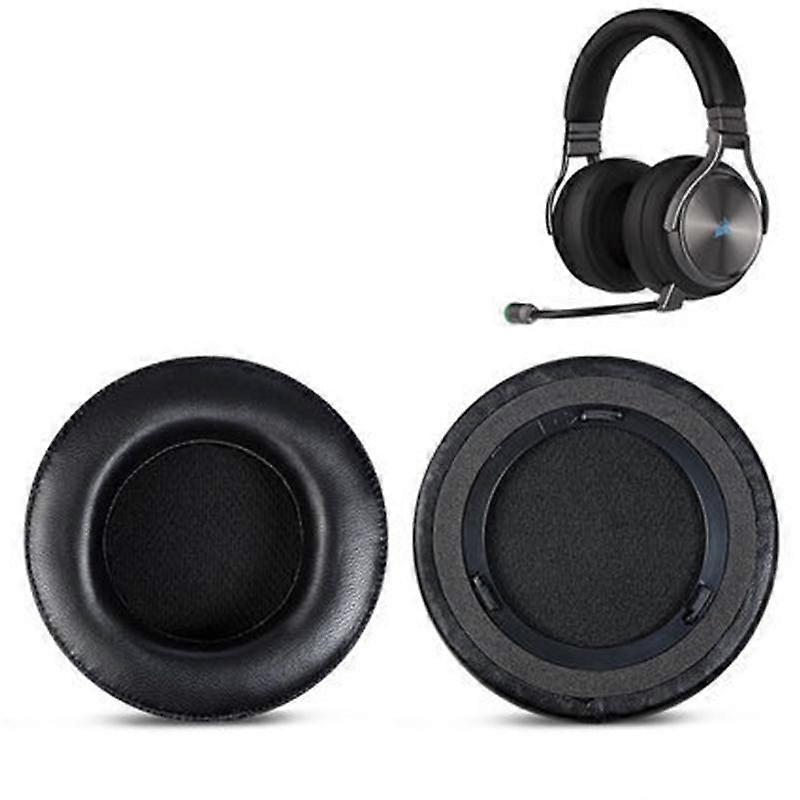 1 Pair Replacement Earpads For Corsair Virtuoso Lambskin For Corsair Virtuoso(Black)