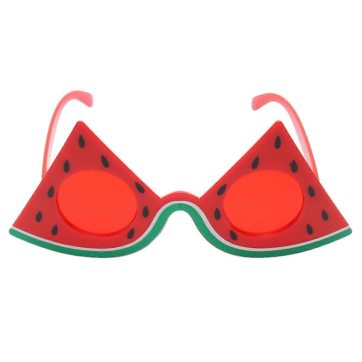 Fruit Shaped Glasses Watermelon Shaped Party Eyeglasses for 2Pcs Red