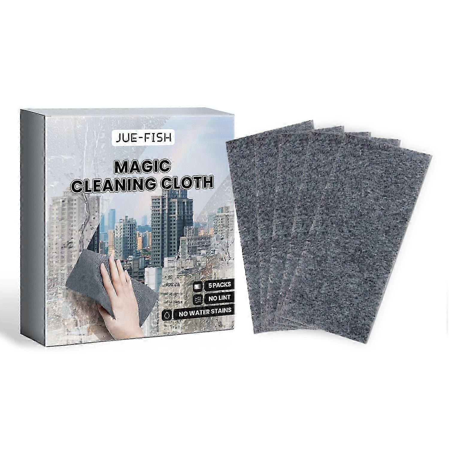 JUE-FISH Magic Cleaning Cloth for Windows / Cups / Car Windshield Wet / Dry Use
